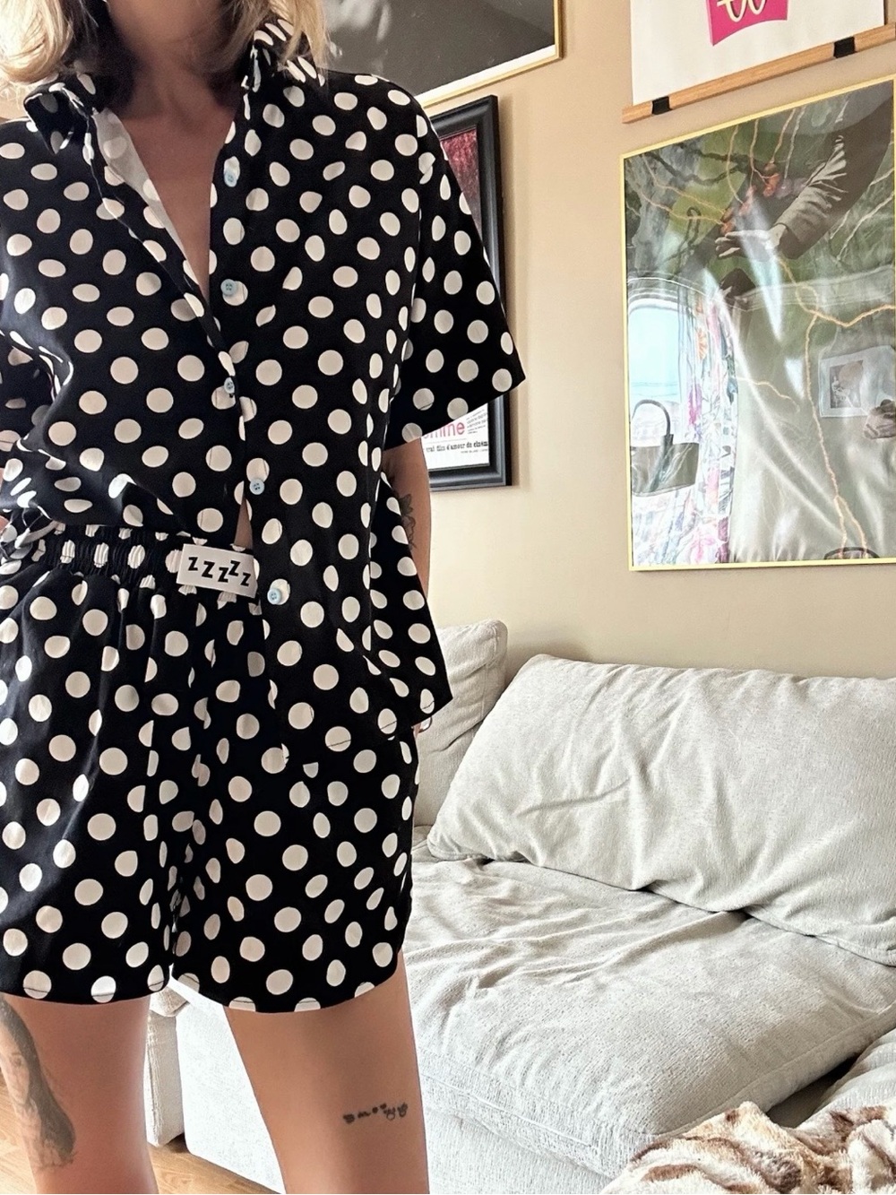 Always Tired Polka Dot Set